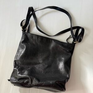 Latico convertible shoulder bag to backpack Bag with Floral Iining black leather